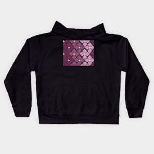 Shades of Mauve Floral Zig Zag Kids Hoodie